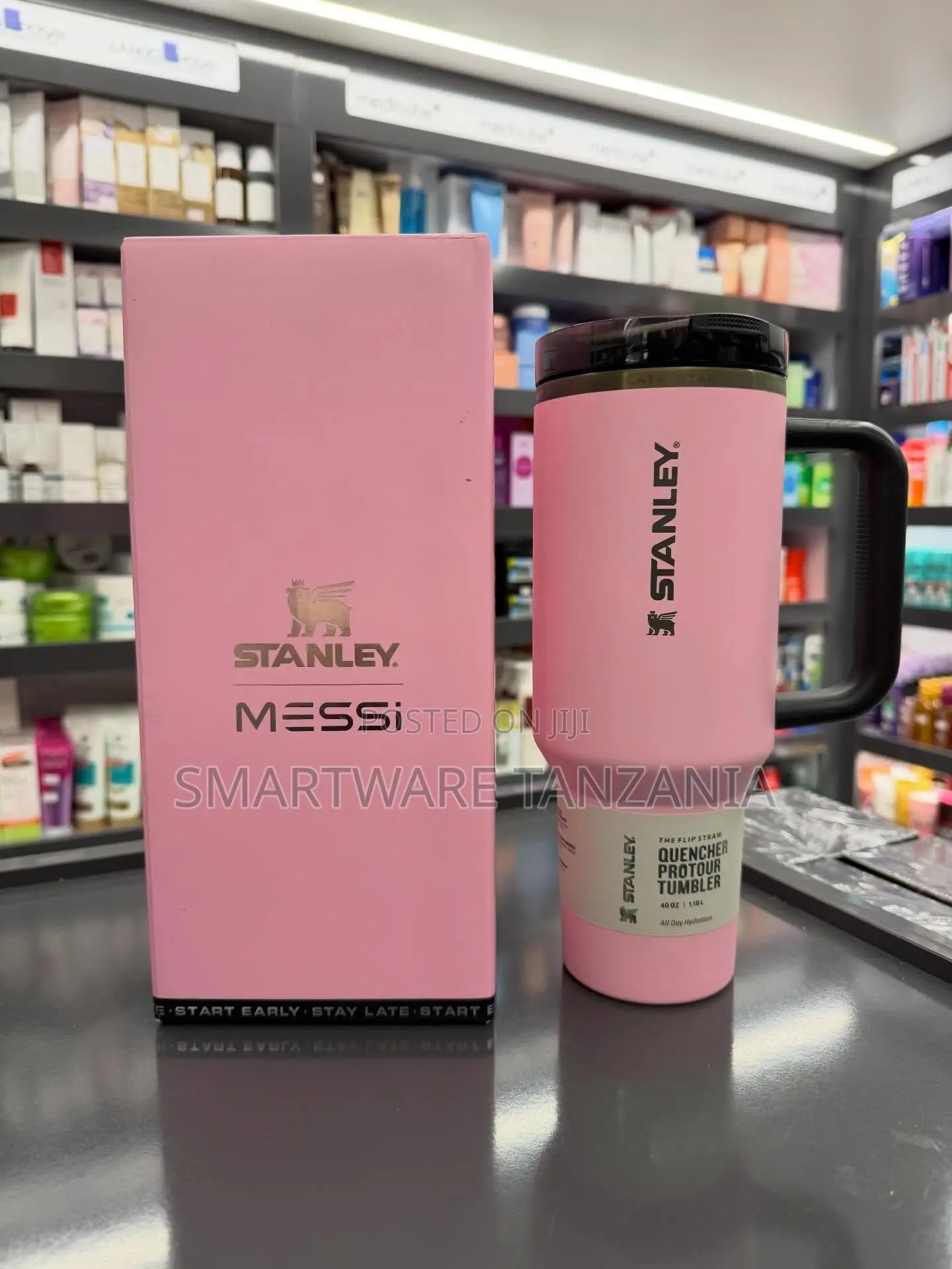 Stanley Quencher Pro Tumbler 40 Oz Pink Color, Durable Stainless Steel