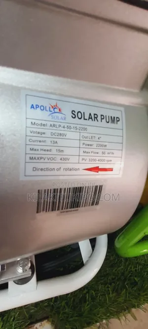 Solar Pump 3hp Surface Design 4inch