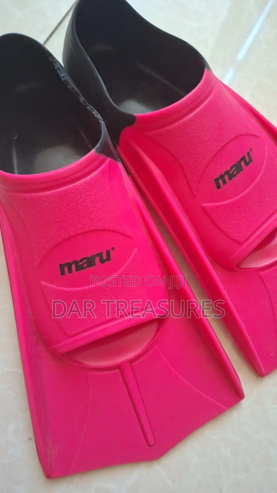 Original Maru Swim Training Fins - Pink/Black (Size EU 35-36)