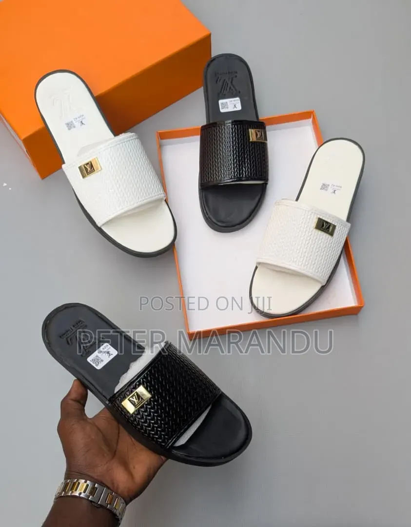 Slippers Za Ngozi Za Louis Vuitton