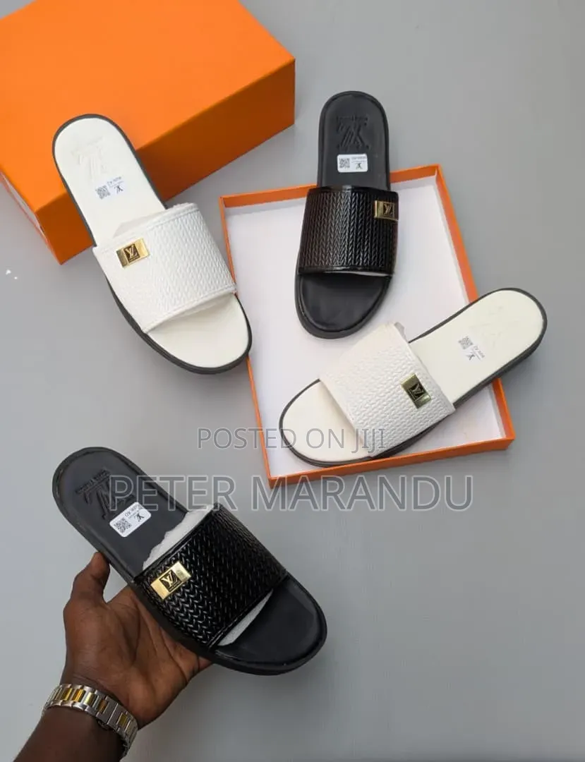 Slippers Za Ngozi Za Louis Vuitton