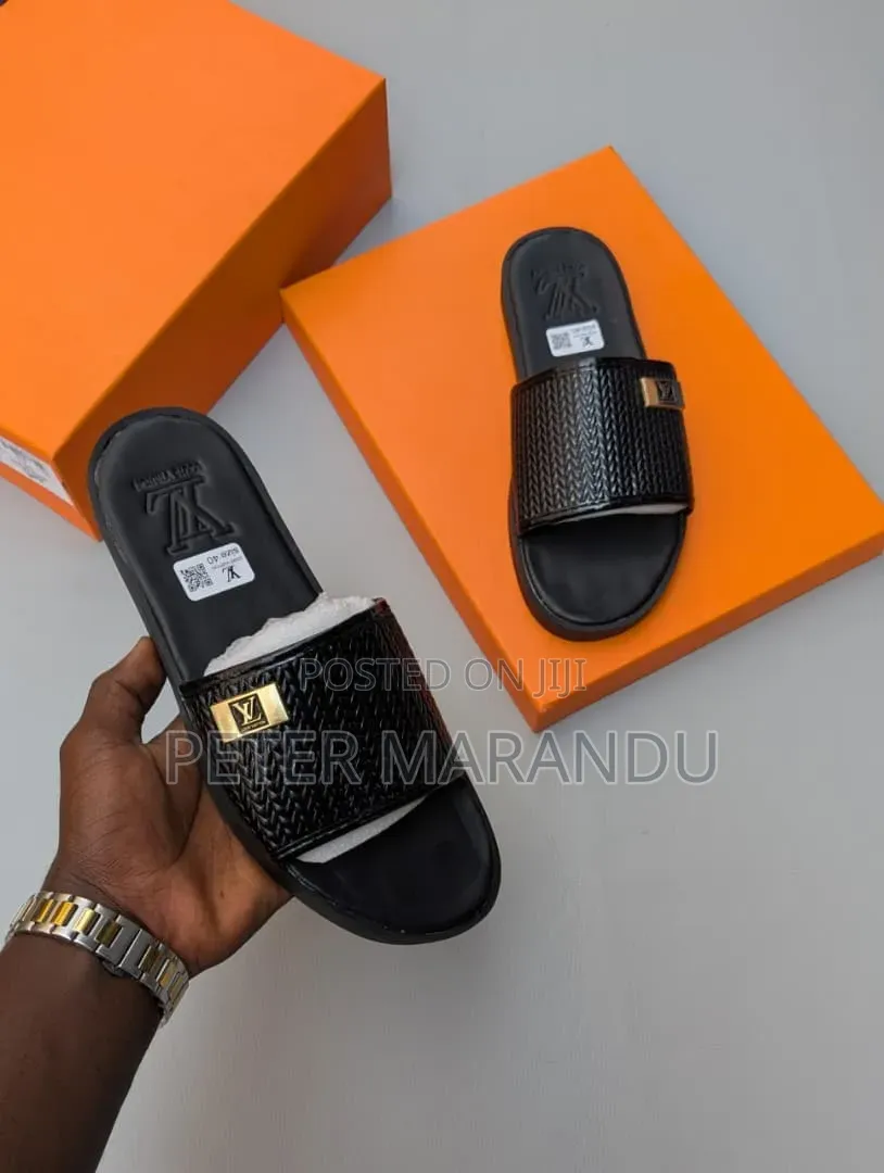 Slippers Za Ngozi Za Louis Vuitton