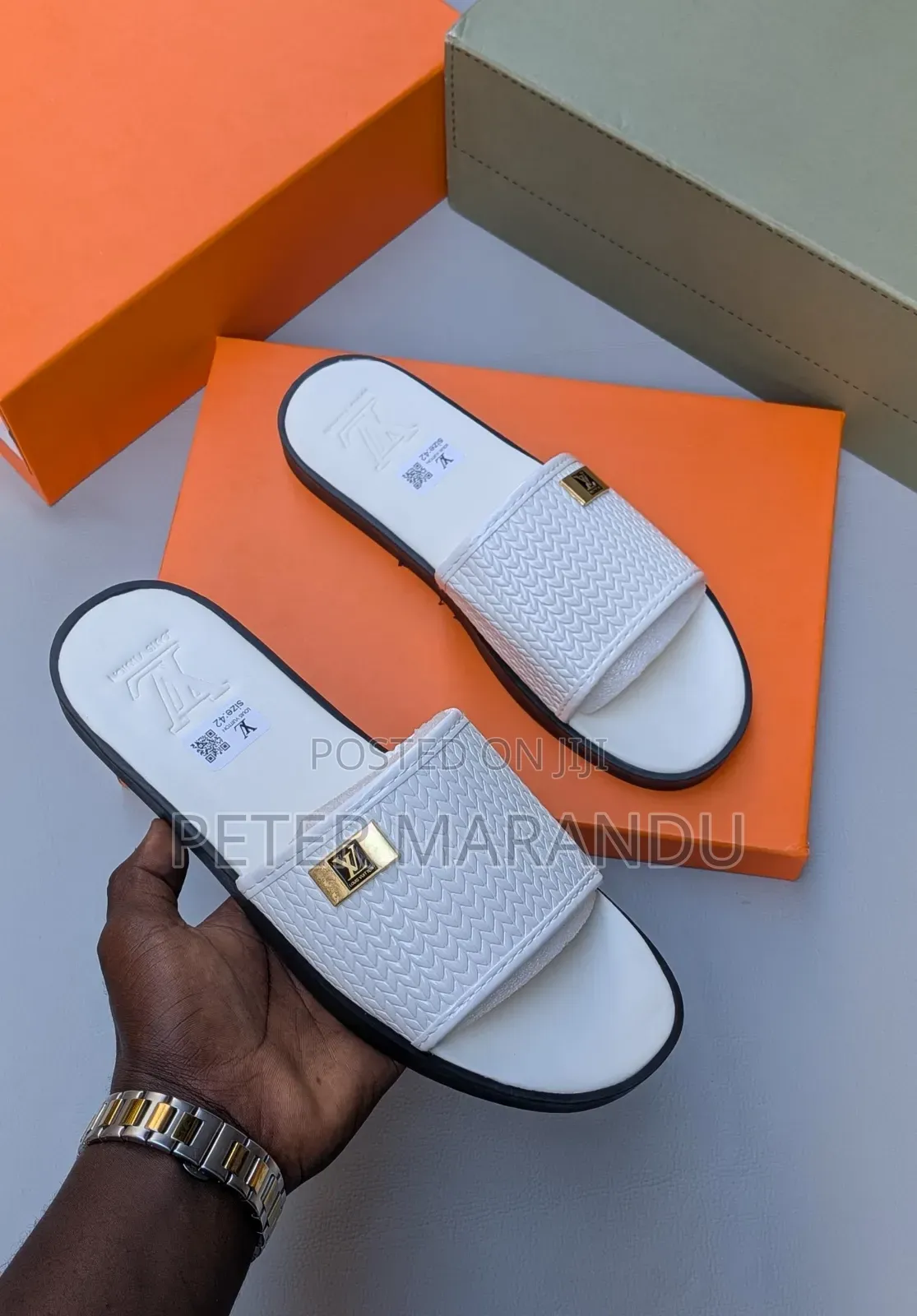 Slippers Za Ngozi Za Louis Vuitton