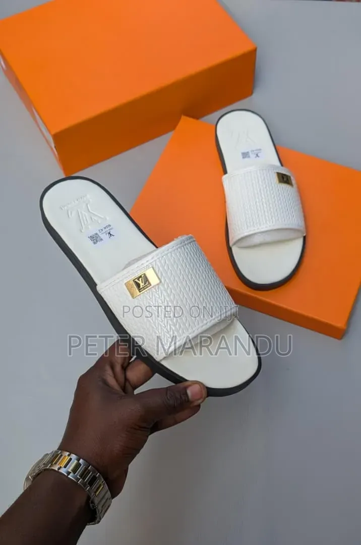 Slippers Za Ngozi Za Louis Vuitton