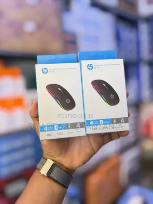 HP W10 Bluetooth Wireless Dual Mode Mouse, 2.4GHz, 4 Buttons, Black
