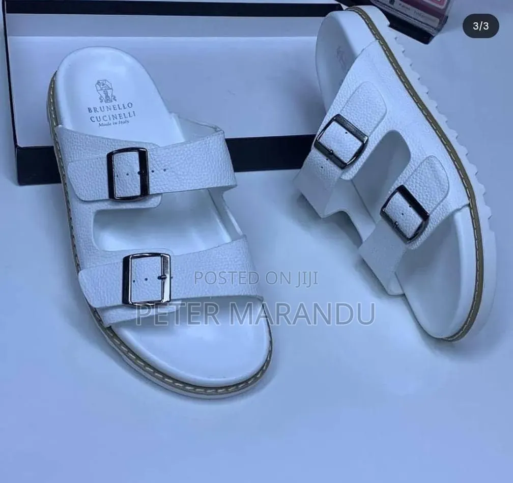 Brunello Cucinelli Italy Luxury Men's Slides Mpya Kabisa!