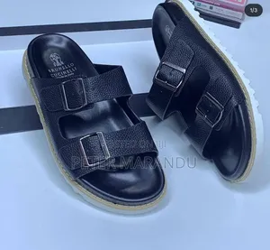 Brunello Cucinelli Italy Luxury Men's Slides Mpya Kabisa!