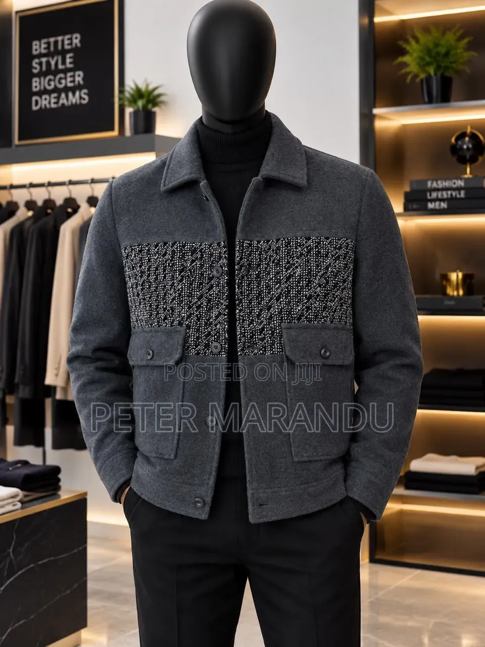 Men's Premium Woolen Casual Jacket Mpya Kabisa! 