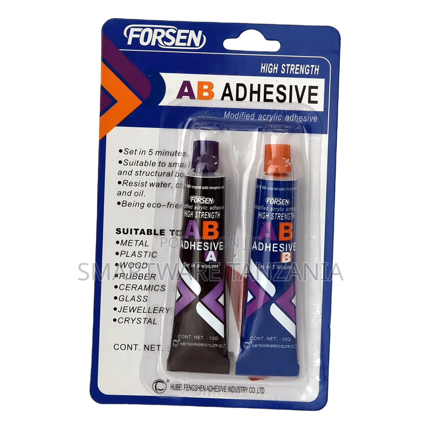 Forsen High Strength AB Adhesive, Modified Acrylic, Set in 5 Minutes