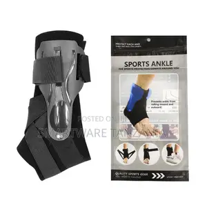 Ankle Brace With Adjustable Straps and Rigid Support for Stability