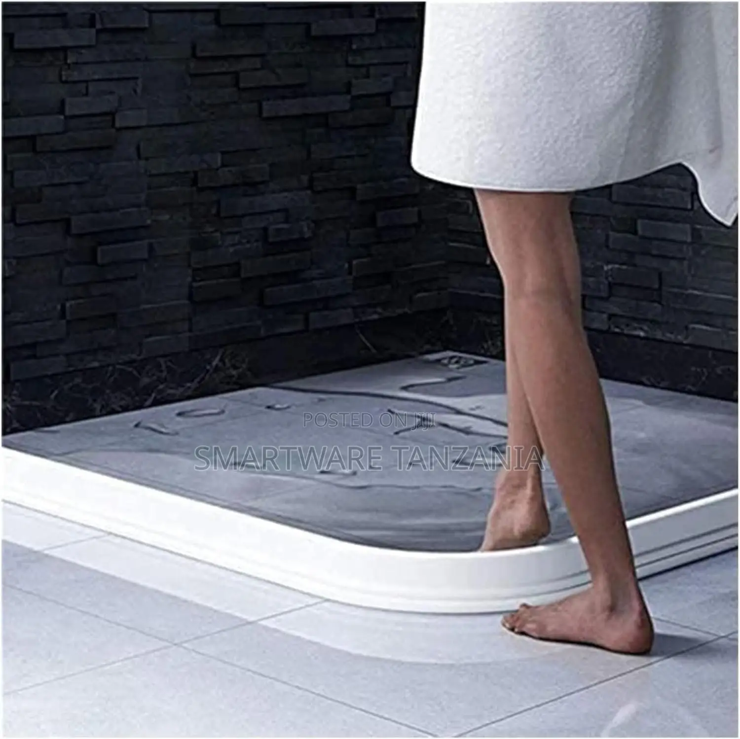 Collapsible Shower Threshold, Bathroom Rubber Water Dam Shower Barrier
