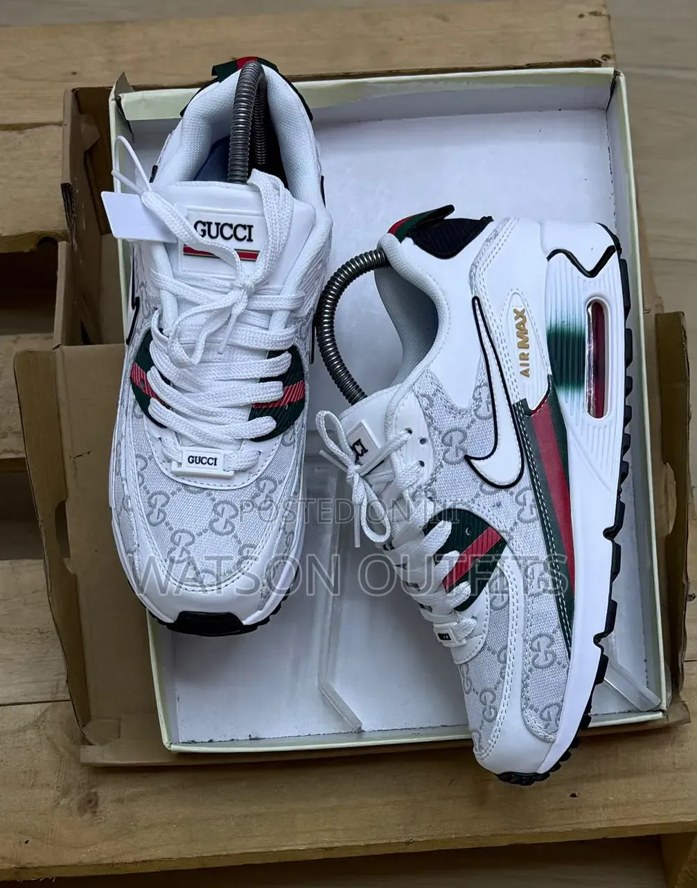 Nike Airmax Brand Men's Leather Sneaker Shoes GUCCI 4 Colours