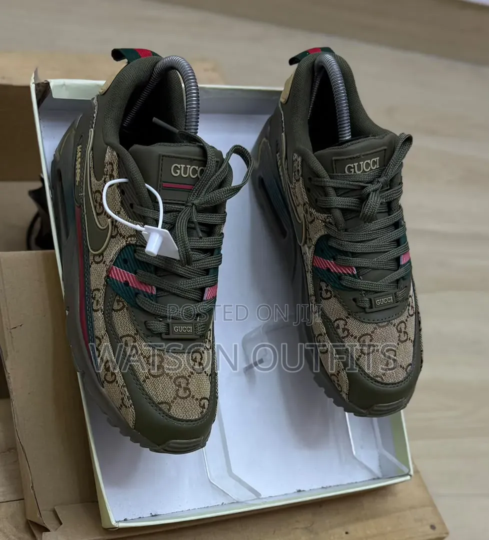 Nike Airmax Brand Men's Leather Sneaker Shoes GUCCI 4 Colours