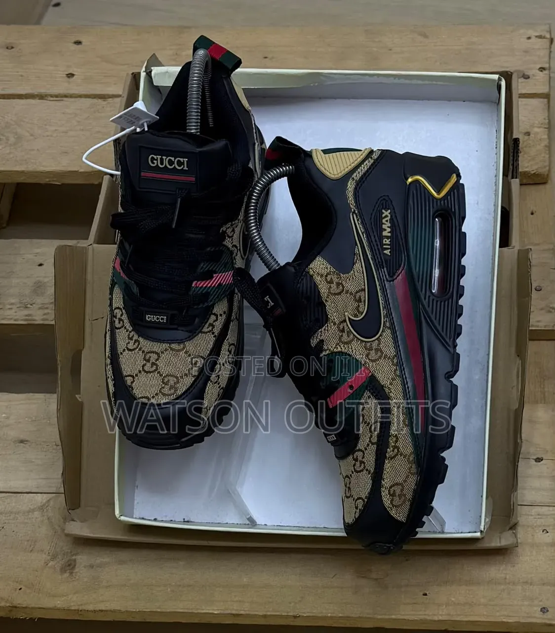 Nike Airmax Brand Men's Leather Sneaker Shoes GUCCI 4 Colours