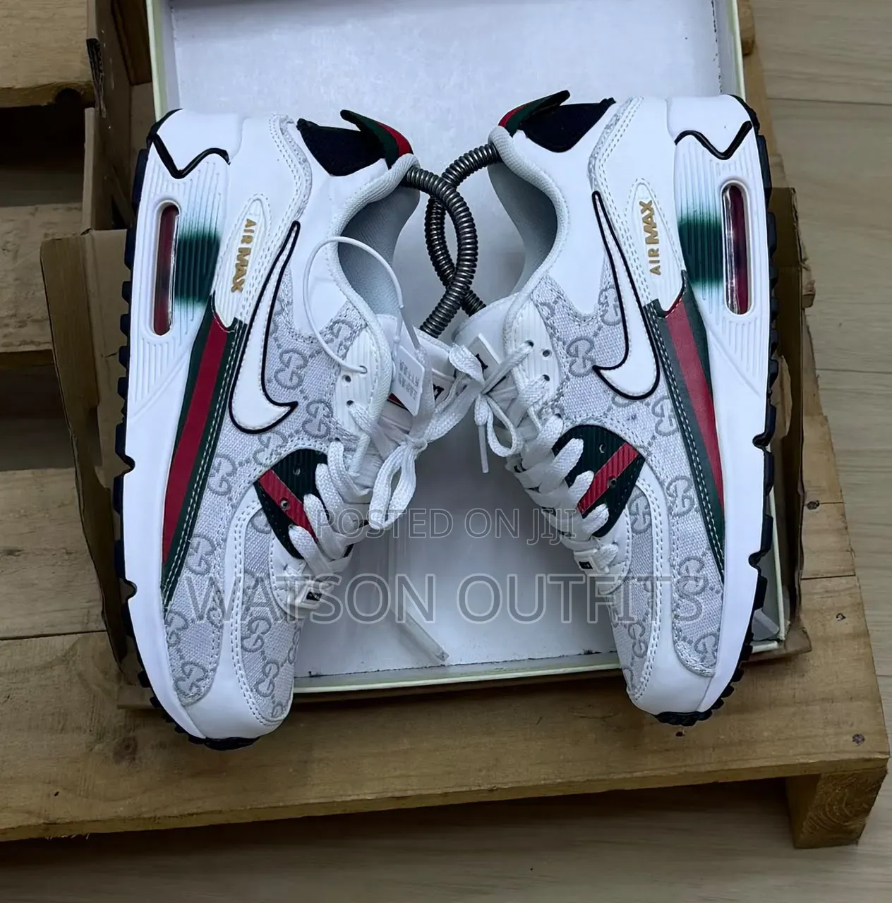 Nike Airmax Brand Men's Leather Sneaker Shoes GUCCI 4 Colours