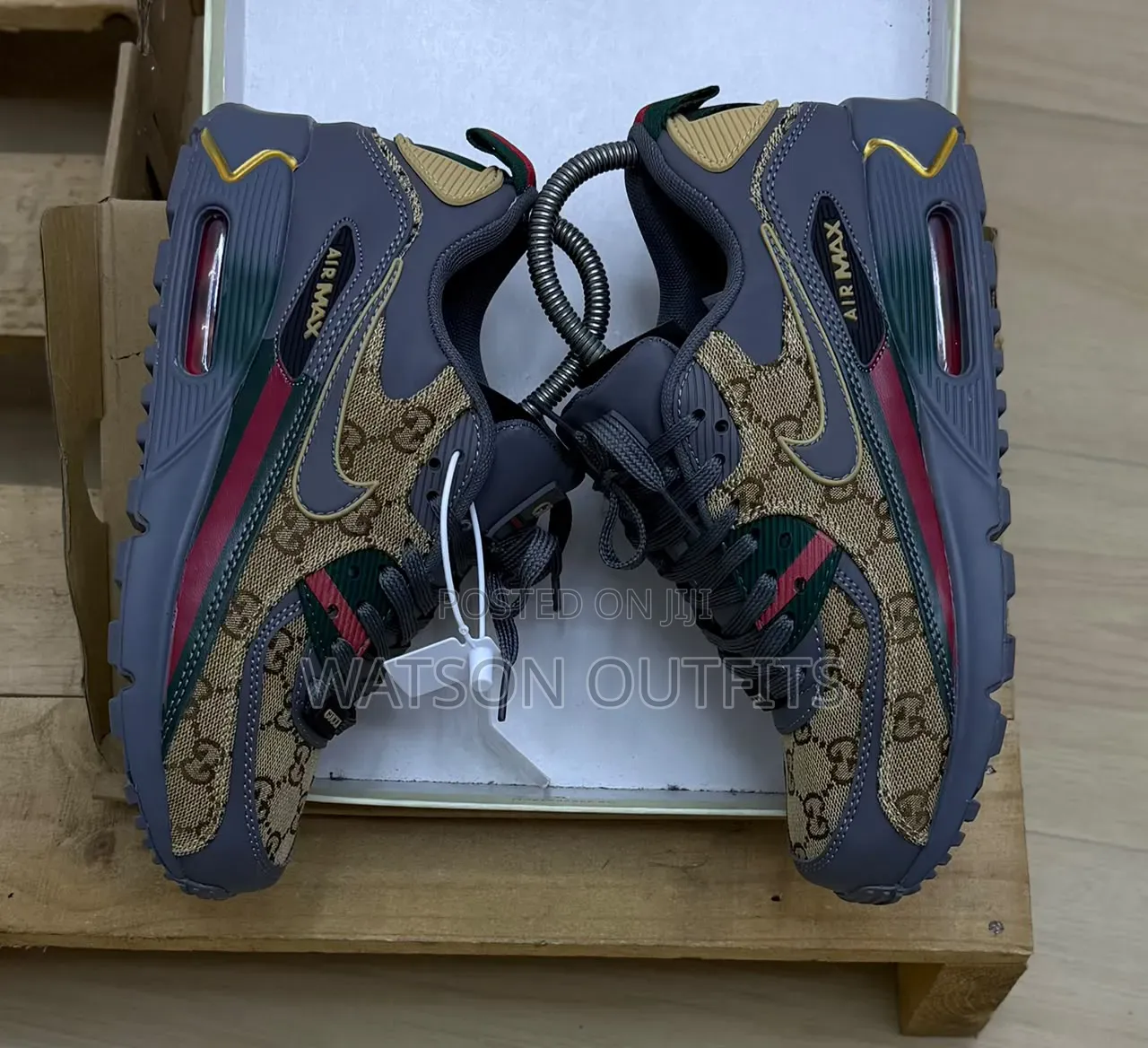 Nike Airmax Brand Men's Leather Sneaker Shoes GUCCI 4 Colours
