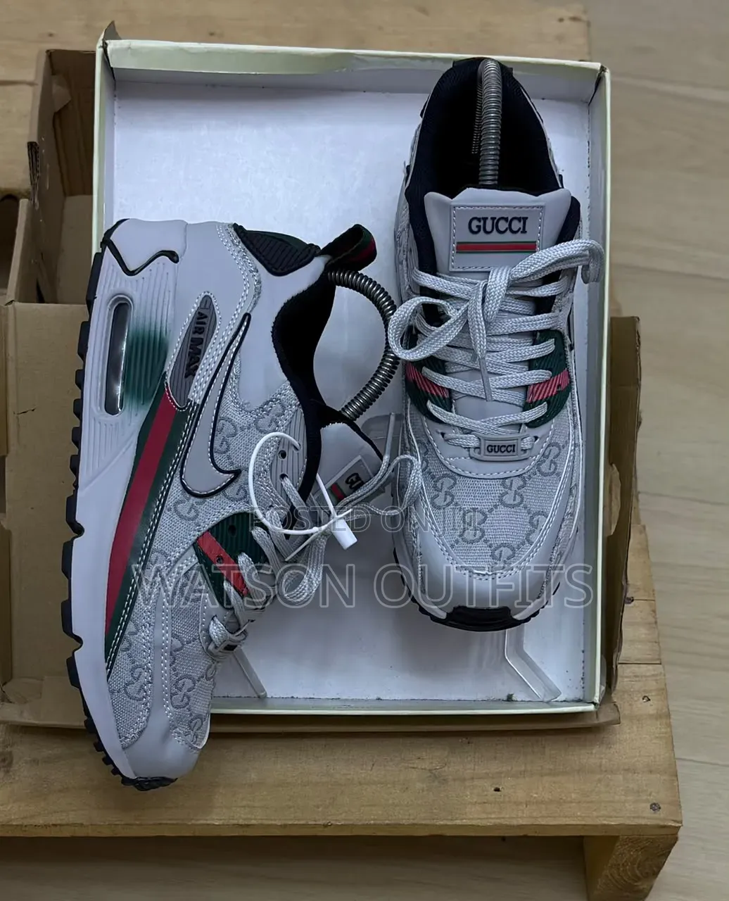 Nike Airmax Brand Men's Leather Sneaker Shoes GUCCI 4 Colours