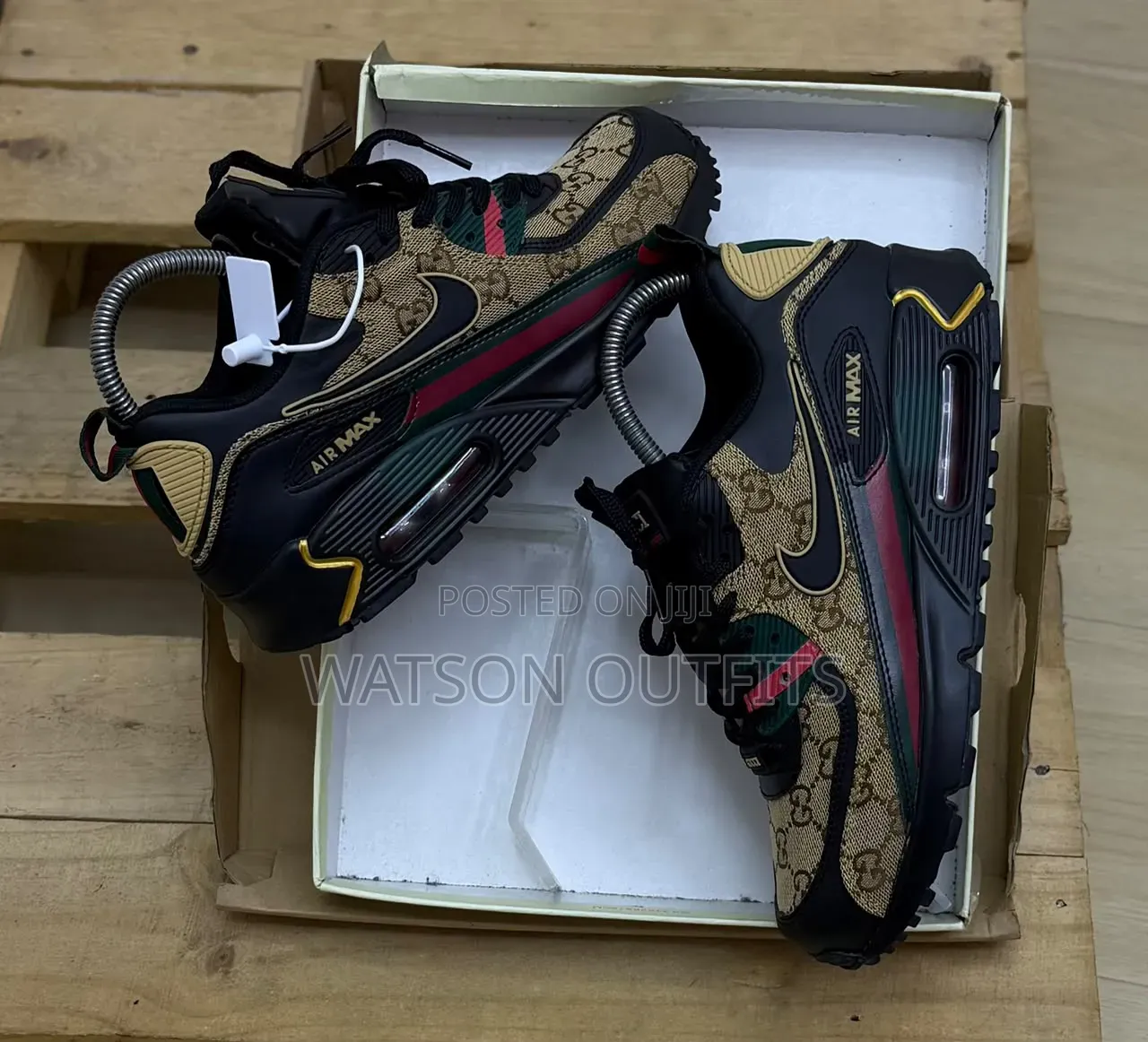 Nike Airmax Brand Men's Leather Sneaker Shoes GUCCI 4 Colours