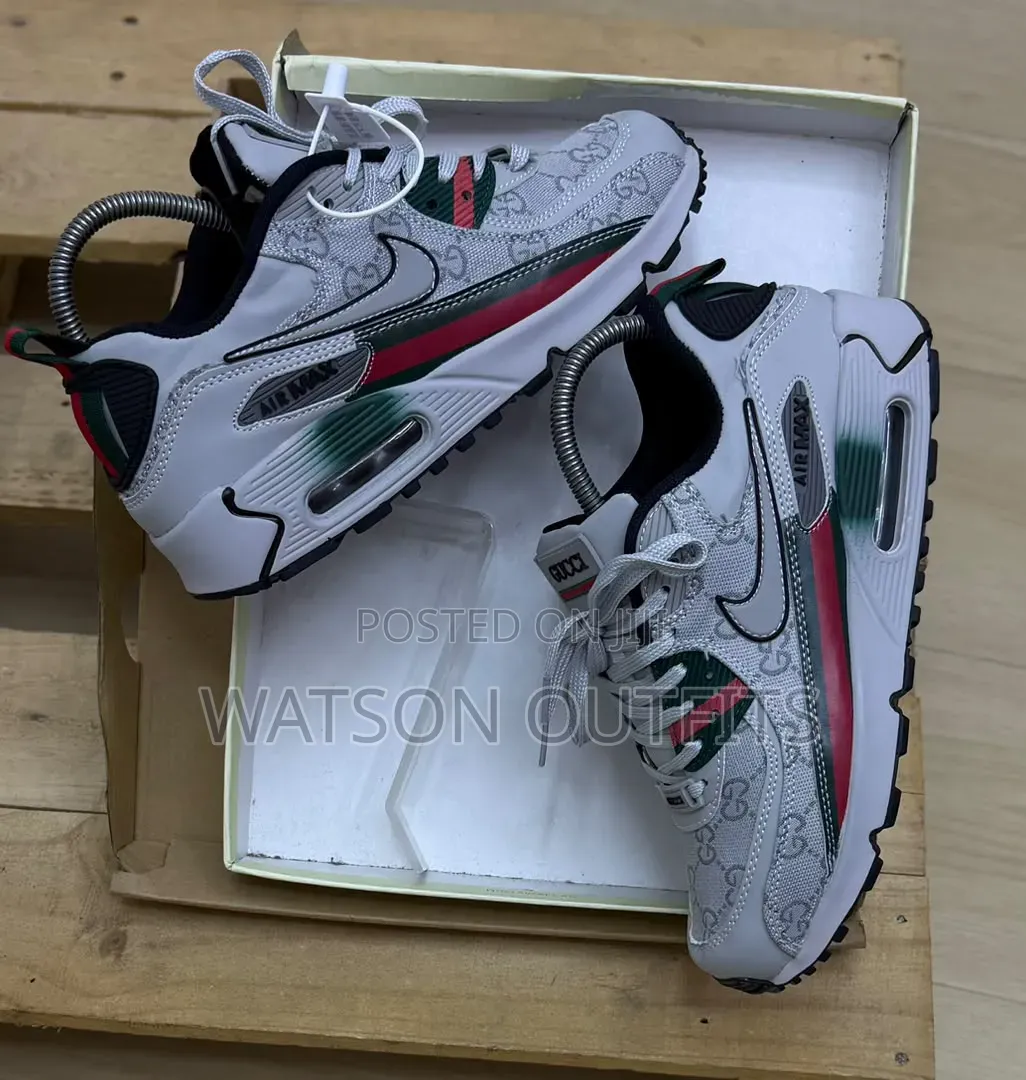 Nike Airmax Brand Men's Leather Sneaker Shoes GUCCI 4 Colours