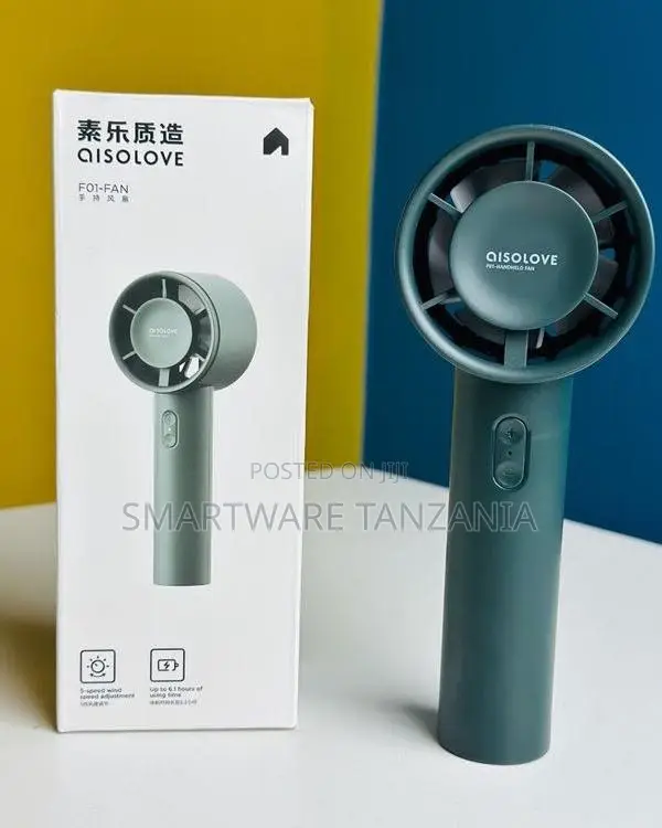 Portable Handheld Fan With Rechargeable Battery, 6 Hours Use