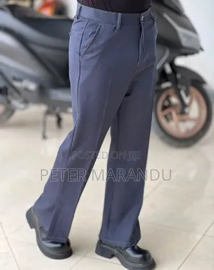 Men's Bootcut/Flared Trousers With Side Slit - Trendy Casual Pants