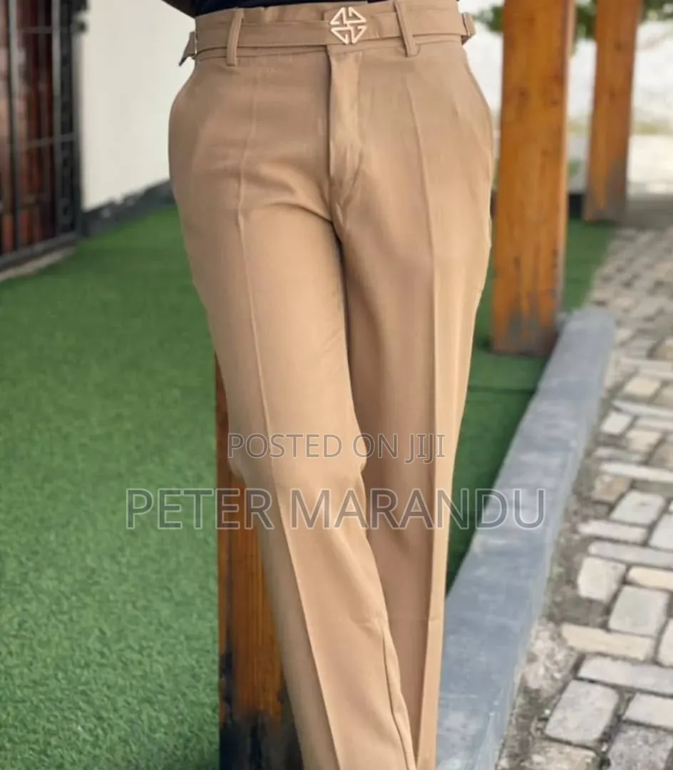 Men's Bootcut/Flared Trousers With Side Slit - Trendy Casual Pants