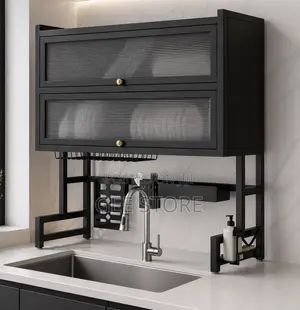 Black Two-Tier Over-the-Sink Dish Drying Rack