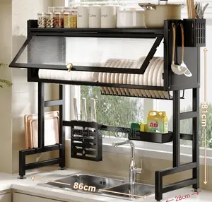 Two-Tier Stainless Steel Over-the-Sink Dish Drying Rack