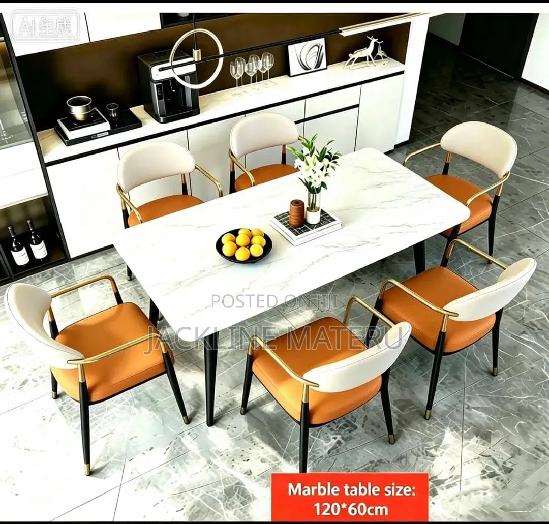 Marble Dinner Set With 4chairs