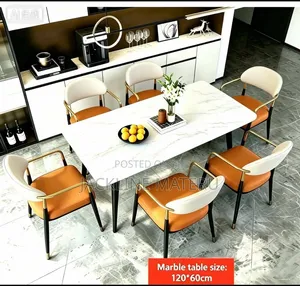 Marble Dinner Set With 4chairs