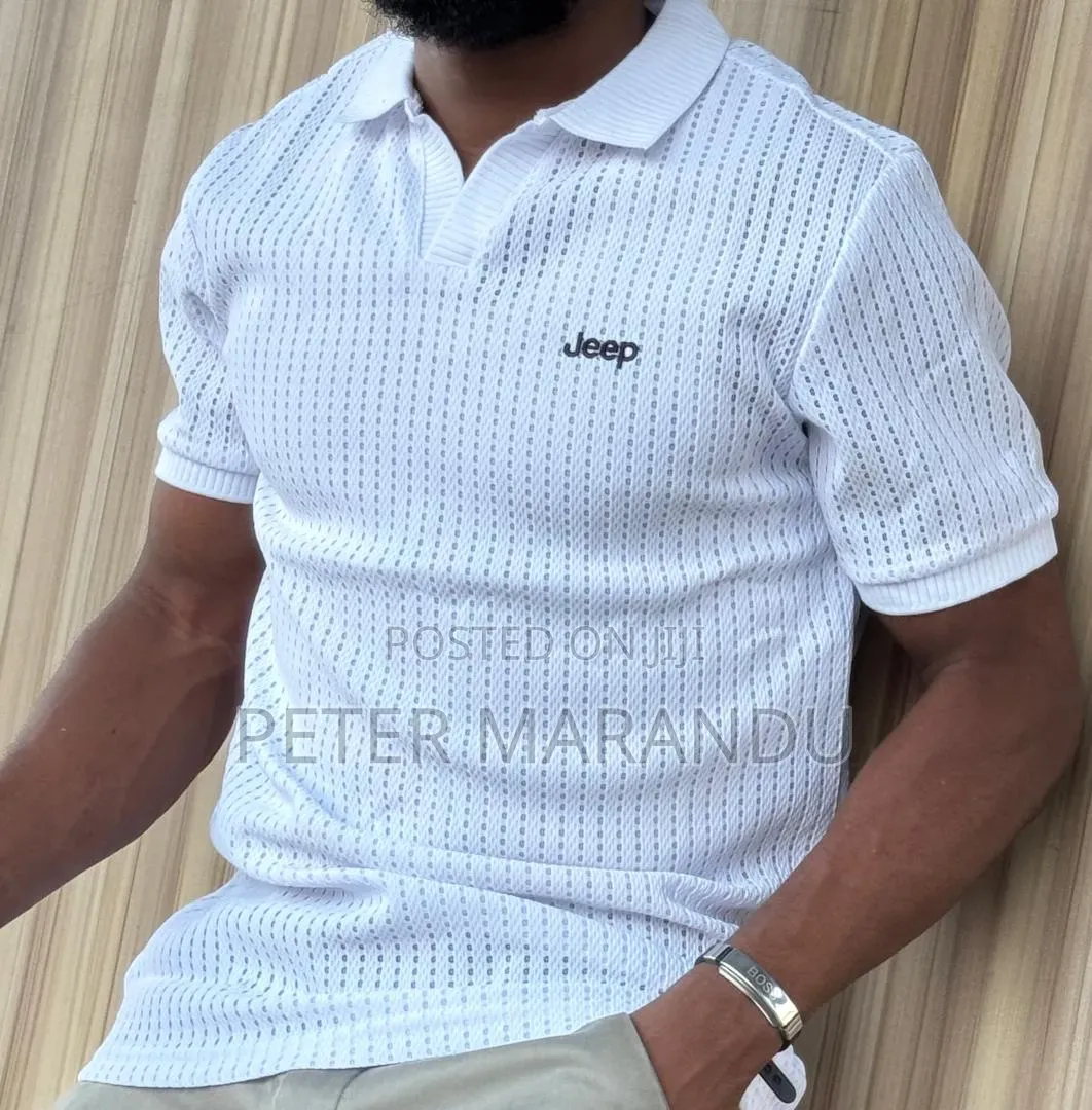 Premium Men's Jeep Knit Polo Shirts - Trendy Casual Wear