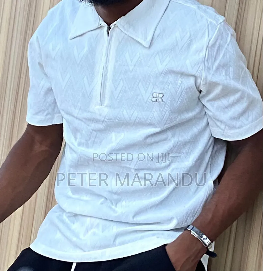 Premium Men's Louis Vuitton Monogram Zipper Polo Shirts