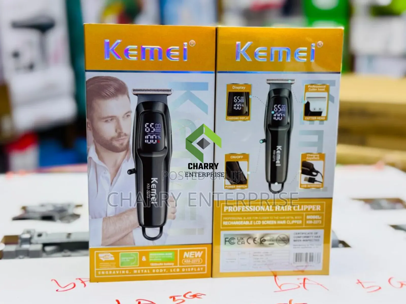 Original Kemei Km-2273 Professional Hair Clipper Cutting Rechargeable