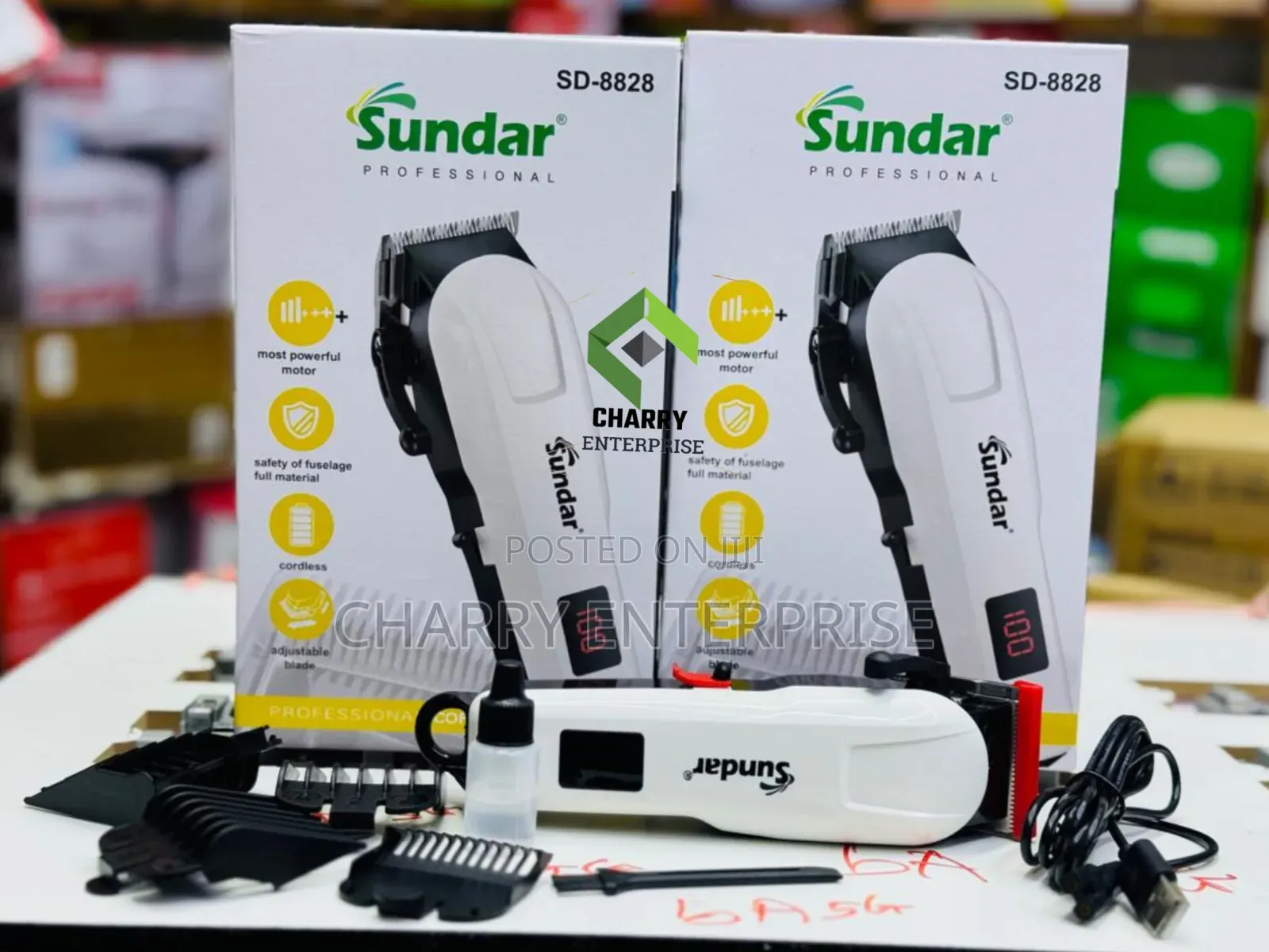 SUNDAR Rechargeable Hair Clipper MASHINE YA Kunyoa Ya KUCHAJI