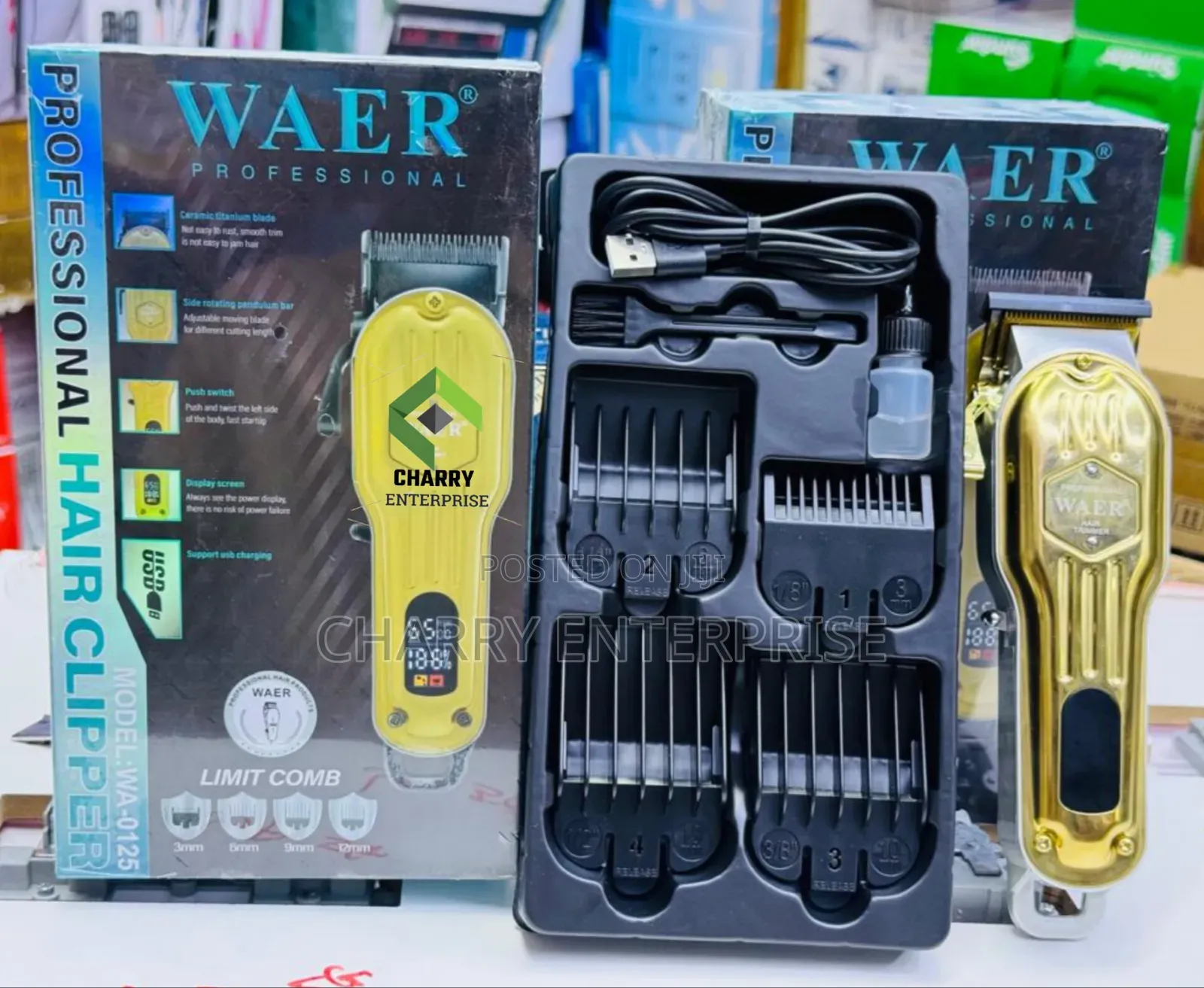 WAER Professional Hair Clipper WA 0125 Rechargeable Digital Display