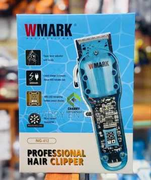 WMARK Professional Hair Clipper Rechargeable
Transparent Blue Housing