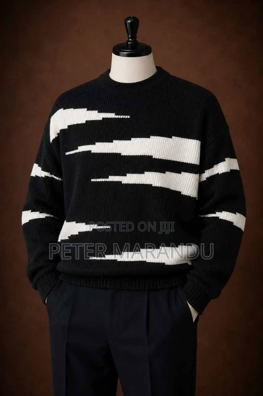 Masweta Ya Kiume Ya Kisasa (Crewneck Knitwear)