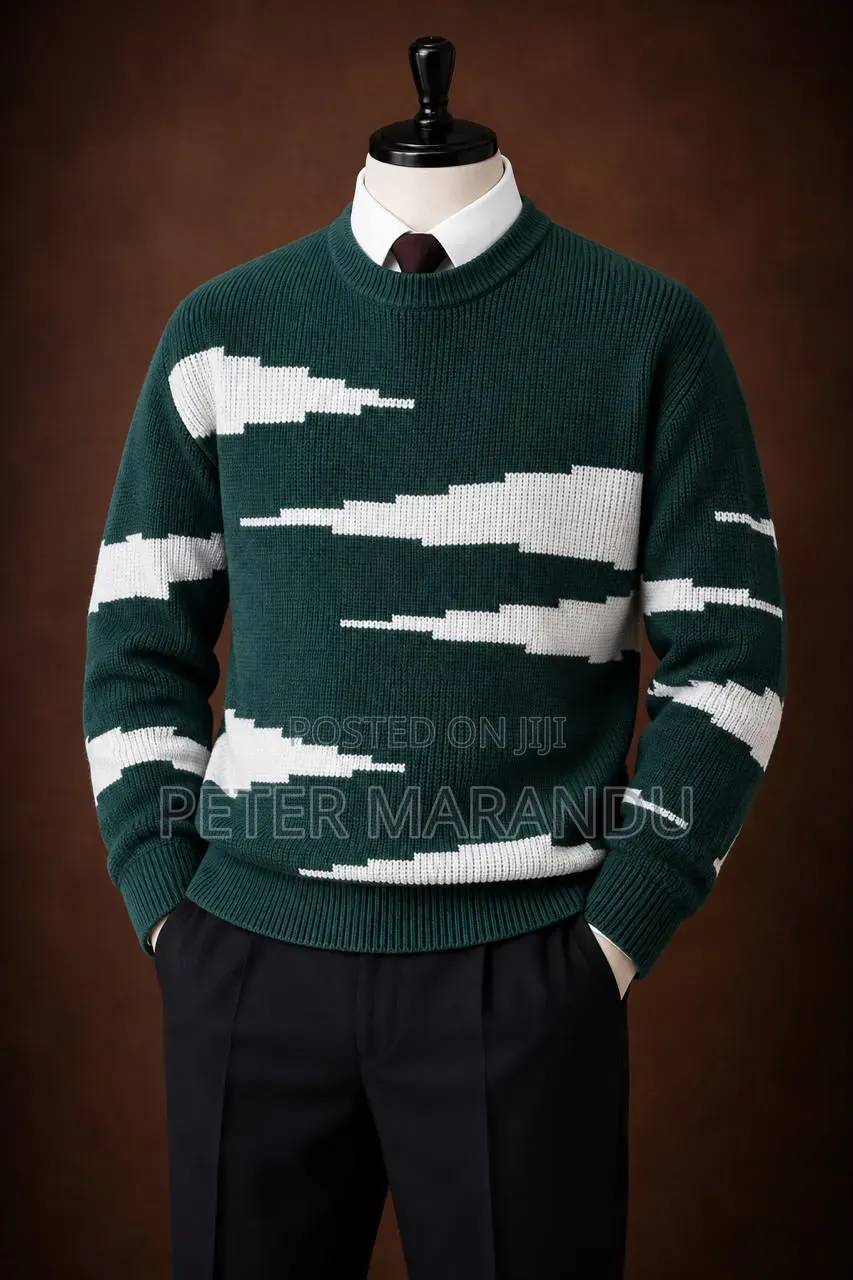 Masweta Ya Kiume Ya Kisasa (Crewneck Knitwear)