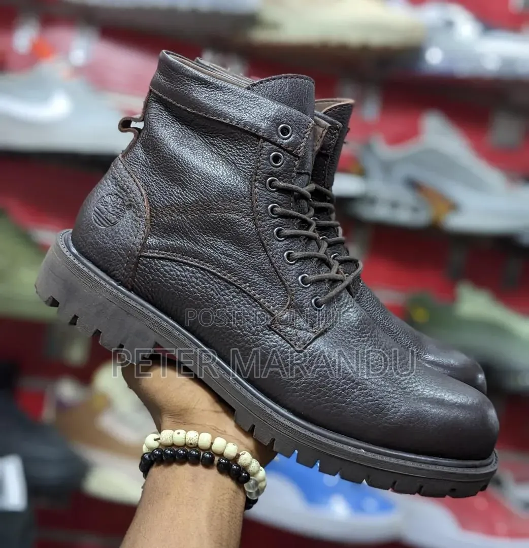 Buti Za Kiume Za Ngozi Ngumu (Premium Quality Men's Genuine Leather