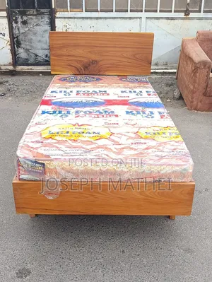 Kitanda Mbao Ngumu Na Godoro 3/6 Inch 8 Sleep Comfortable