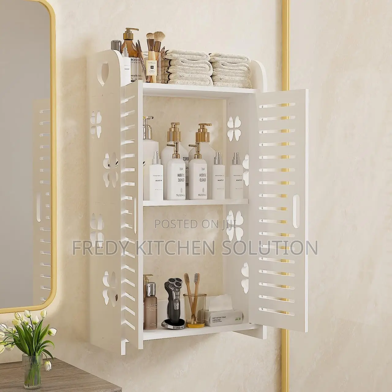 Wall Mounted Multifunctional Storage Rack* Made From PVC Material