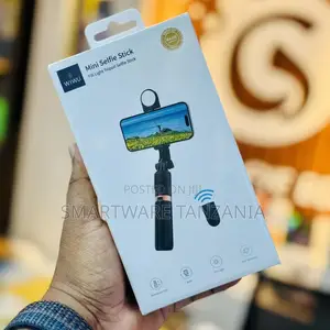 WIWU Mini Selfie Stick With Tripod, Bluetooth Remote, Aluminum Build