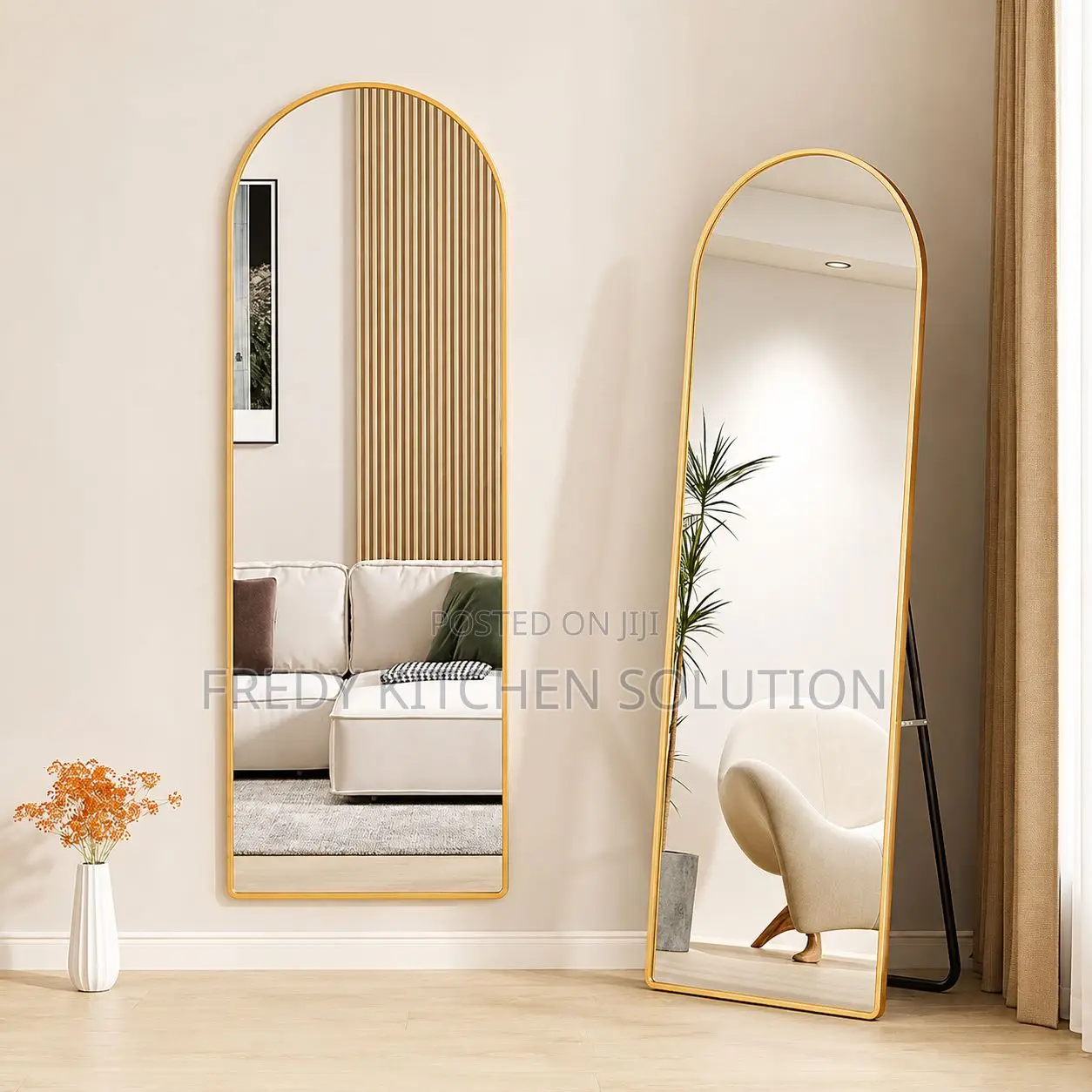 *#Arc-Shaped Full Length Floor Mirror
