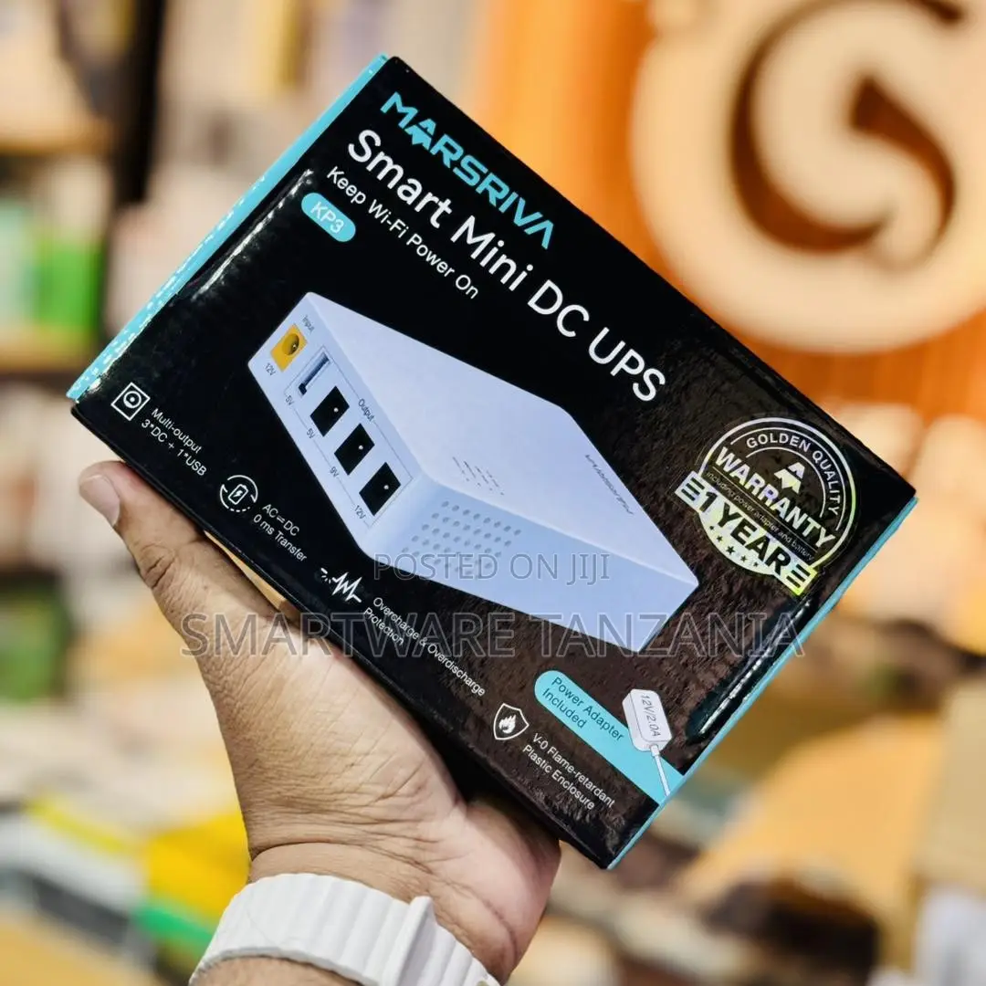 Marsriva Smart Mini DC UPS With Multi-Output Ports, 12V Power Supply