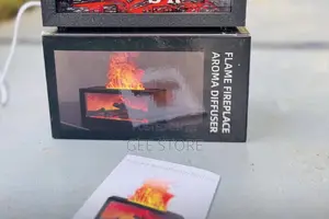 Black Tabletop Flame Fireplace Aroma Diffusee