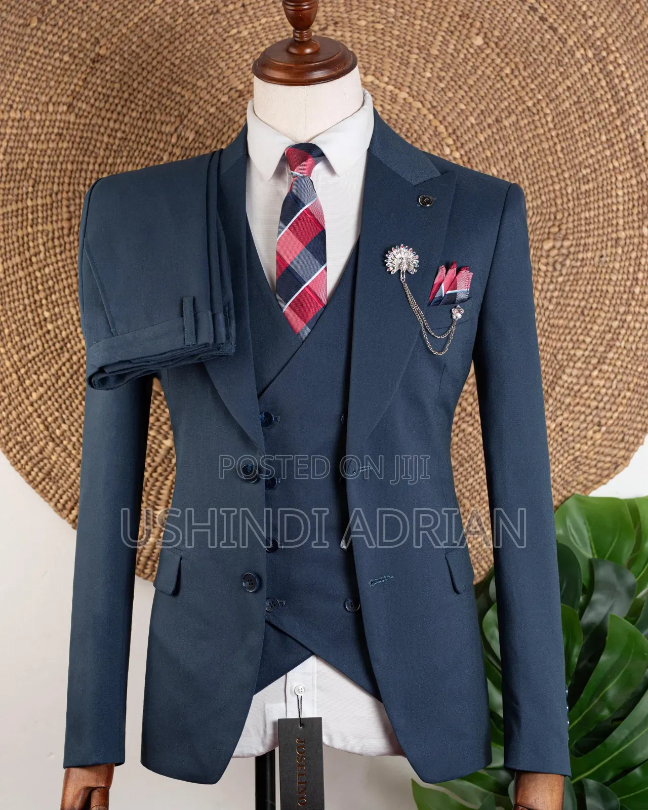 premium Cotton Three-Piece Suitthree Pieces—classy Elegant