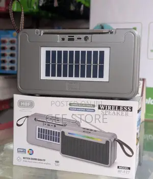 Portable Wireless Solar Speaker and FM Radio (Model HF-F27)
