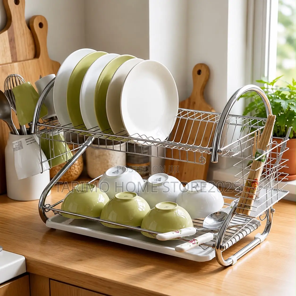 2-Layers Stainless Steel Dish Drainer