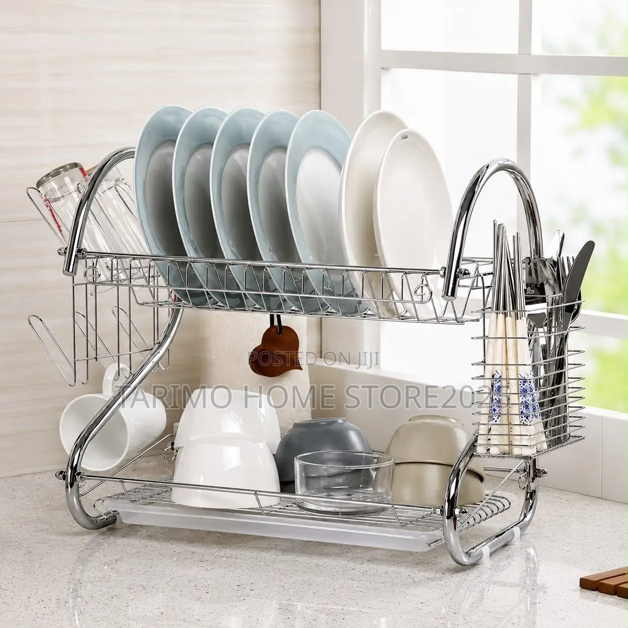 2-Layers Stainless Steel Dish Drainer