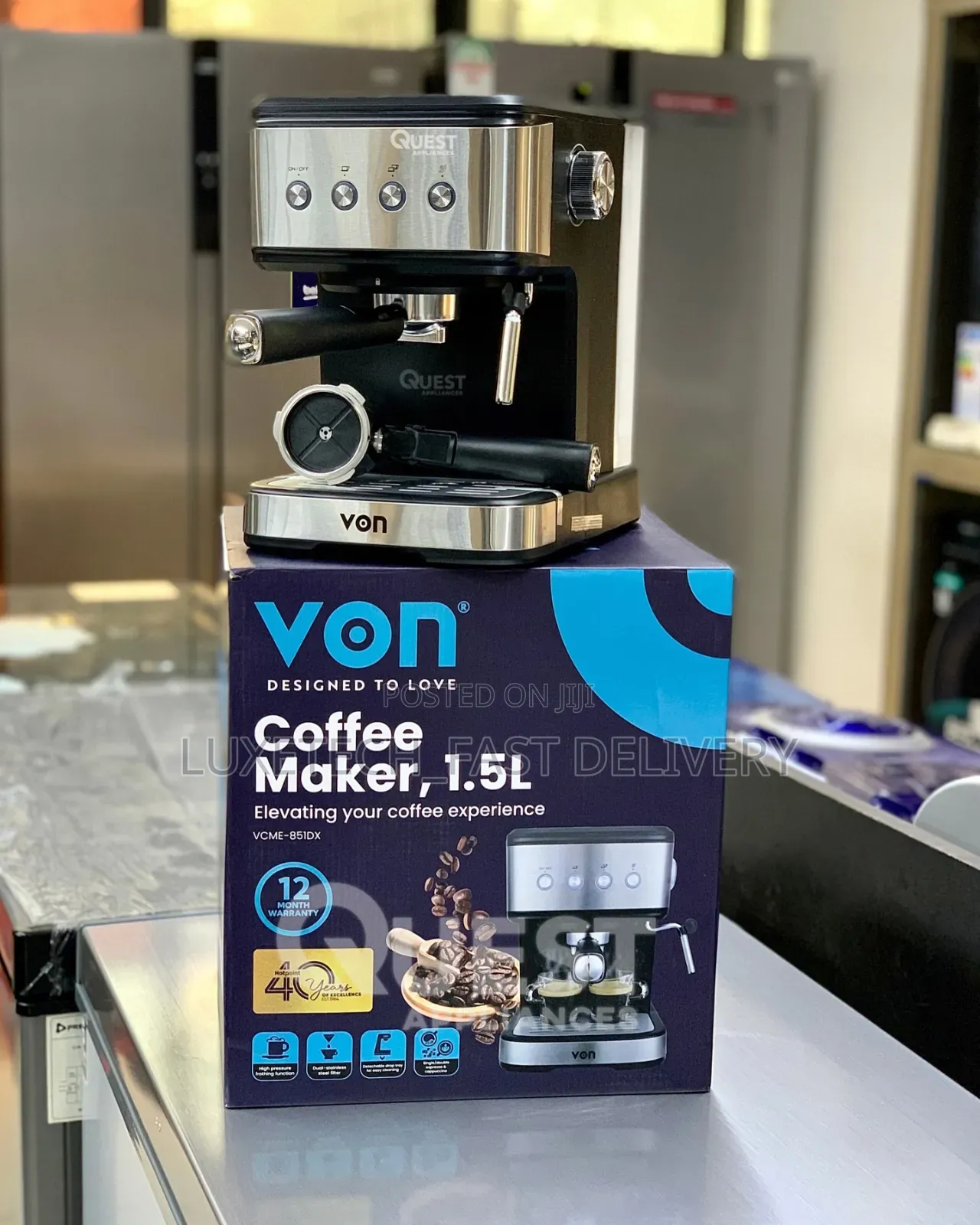 Von Espresso Coffee Maker 1.5 Liters